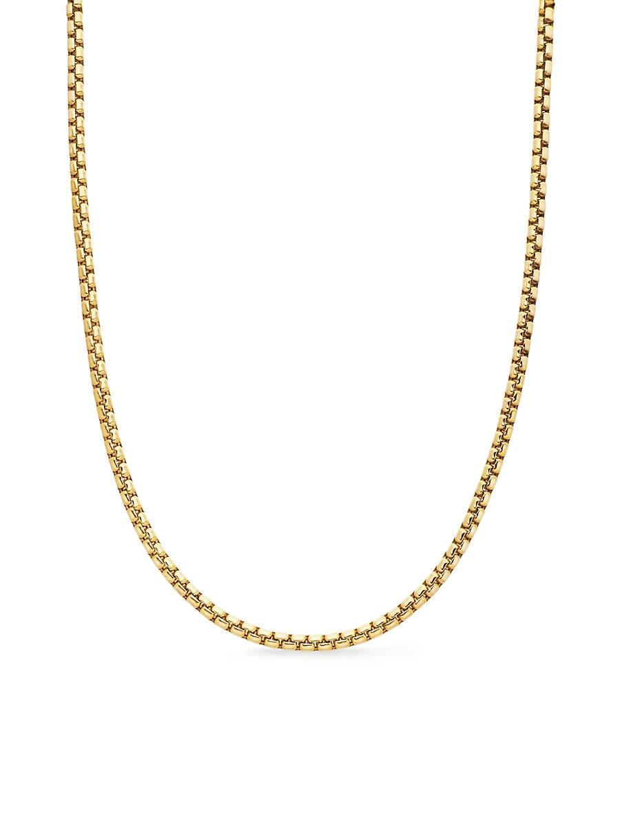 Mens Box Chain Necklace in 18K Gold, 3.6mm Product Image