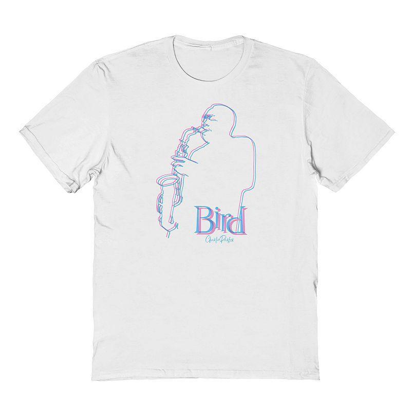 Men's Bird 3D Graphic Tee, Size: Medium, White Product Image