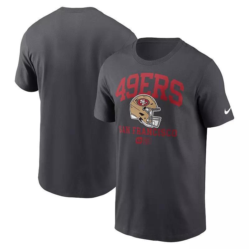 Mens Nike Anthracite San Francisco 49ers Helmet Essential T-Shirt Product Image