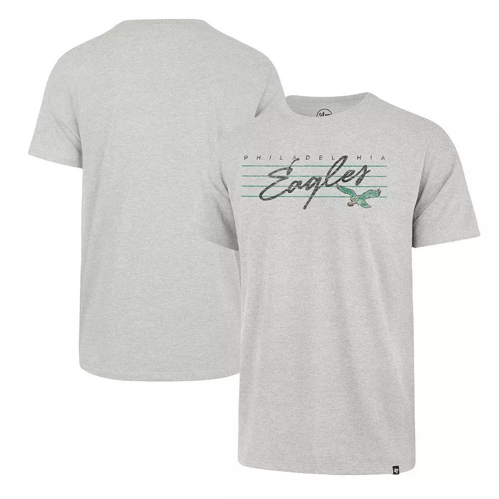 Men's '47 Gray Philadelphia Eagles Downburst Franklin T-Shirt,  Product Image