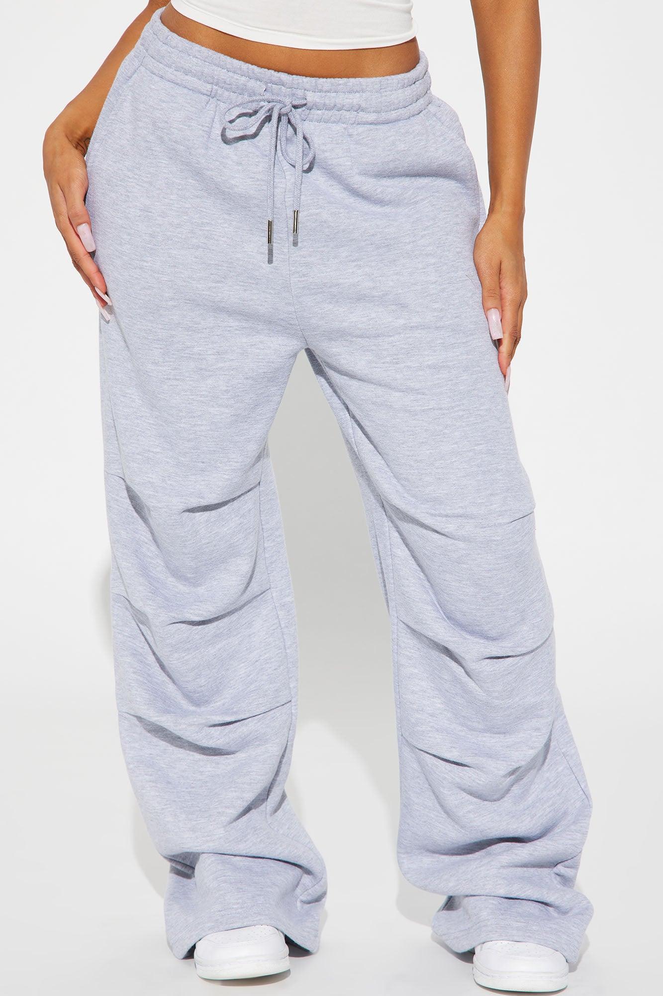 Want It All Ruched Lounge Pant - Heather Grey Product Image