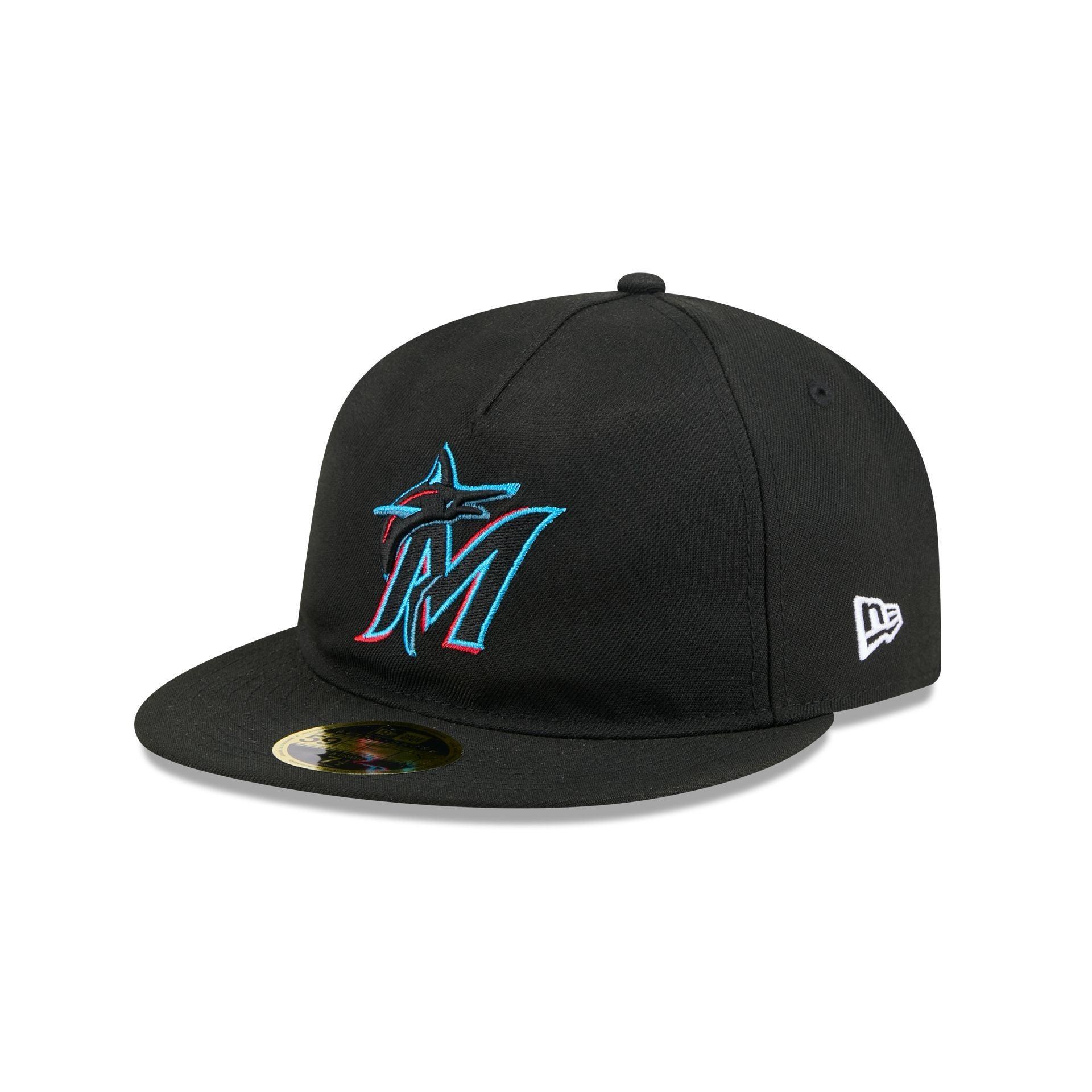 Miami Marlins Easy Retro Crown 59FIFTY A-Frame Fitted Hat Male Product Image
