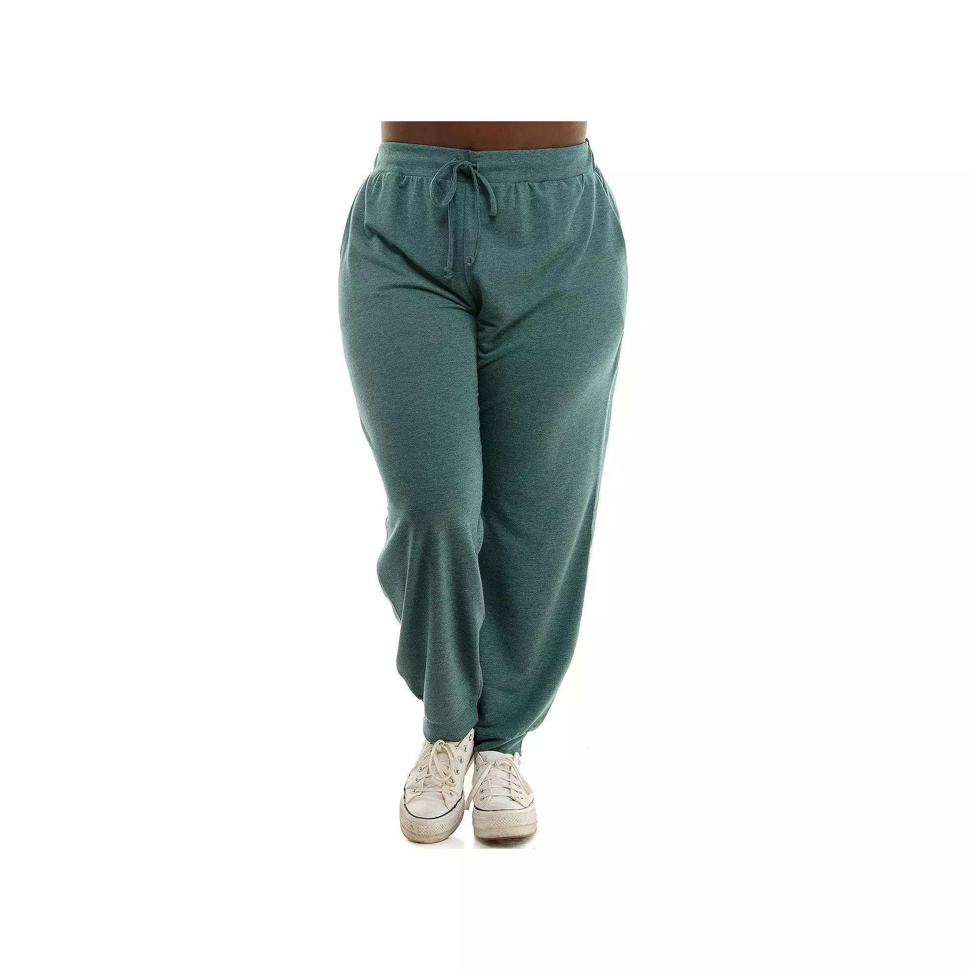 Plus Size Nina Leonard Drawstring Lounge Pants, Women's, Size: 1XL, Dark Green Product Image