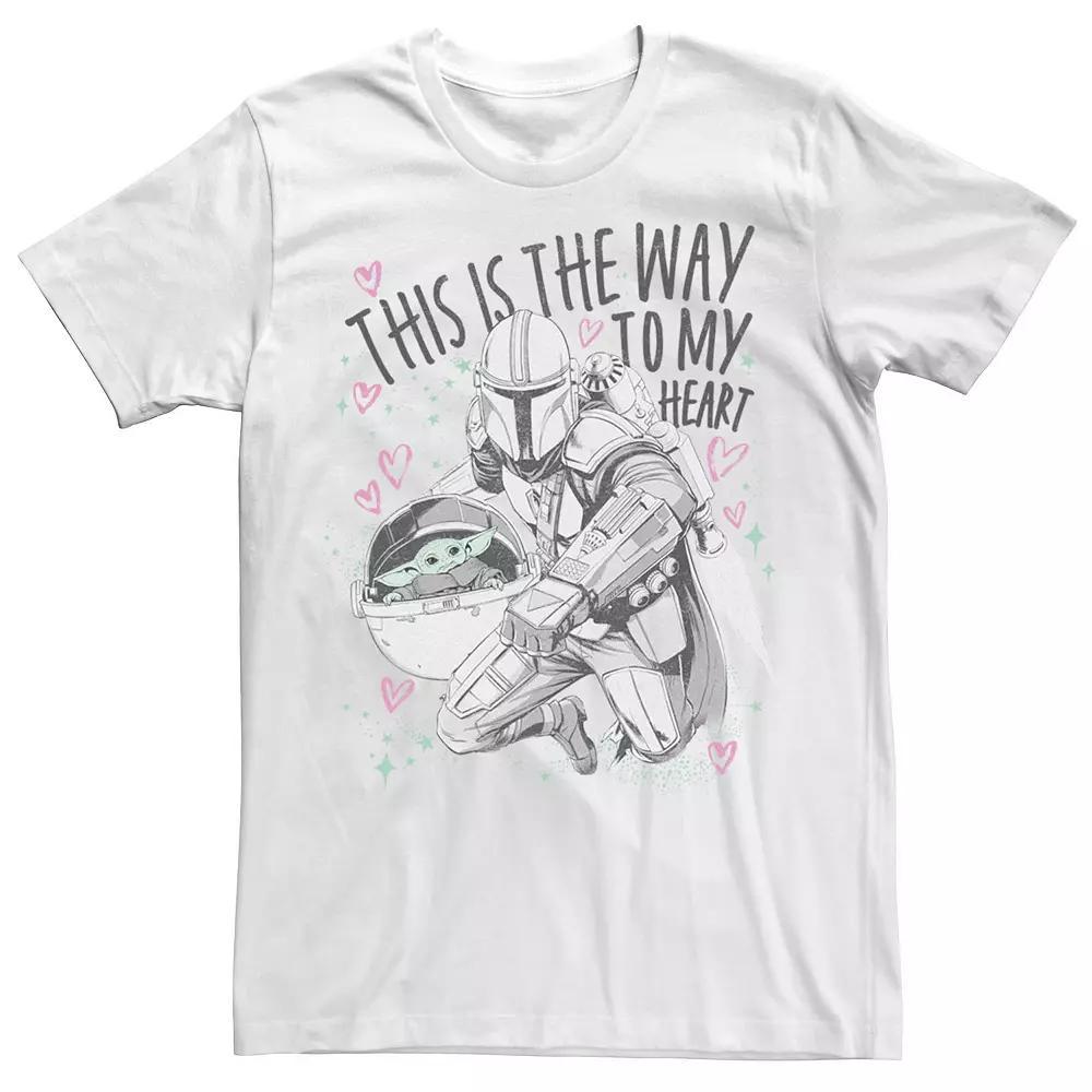 Men's Star Wars: The Mandalorian The Child Valentine's Day Way Tee,  Product Image