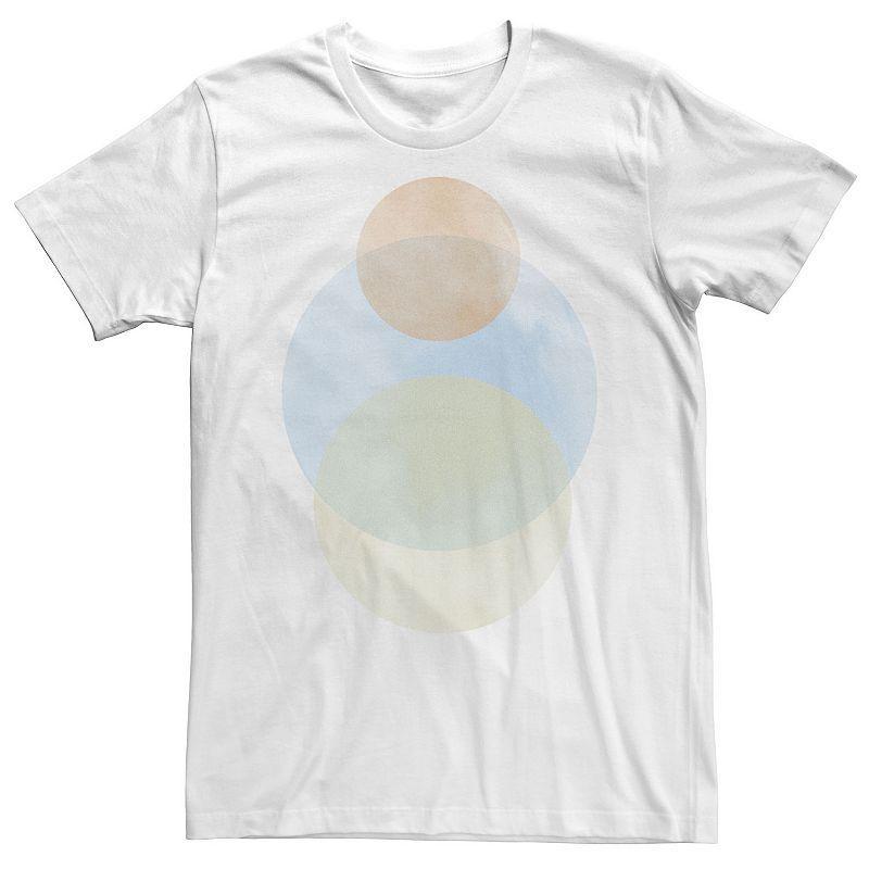 Mens Three Circles Distressed Graphic Tee Navy Grey Product Image