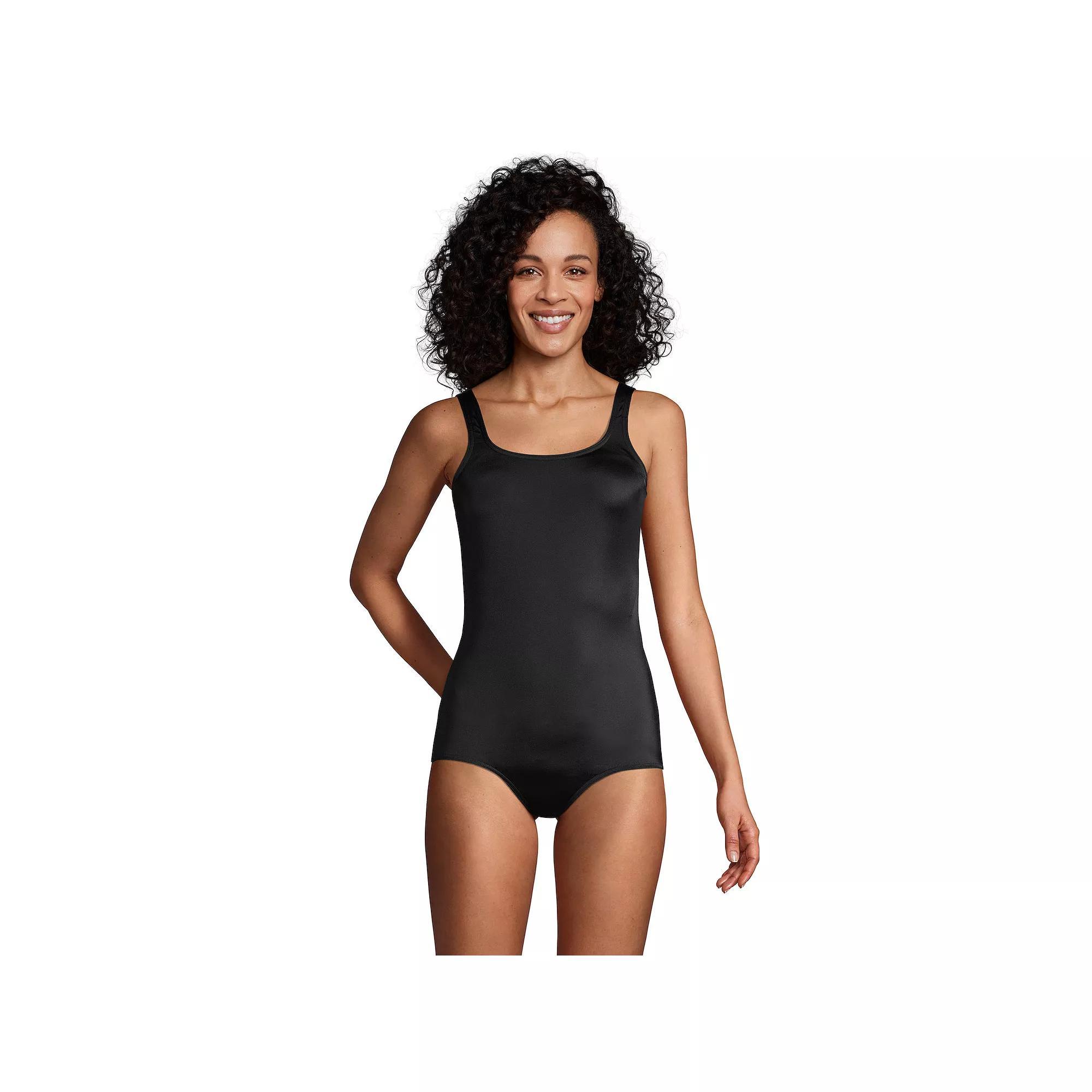 Women's Lands' End Tugless Sporty UPF 50 One-Piece Swimsuit,  Product Image