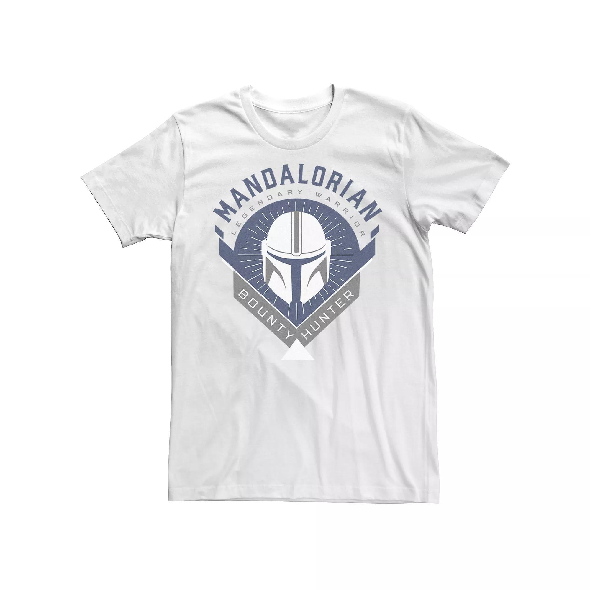 Men's The Mandalorian Warrior Emblem Tee, Size: 3XL, White Product Image