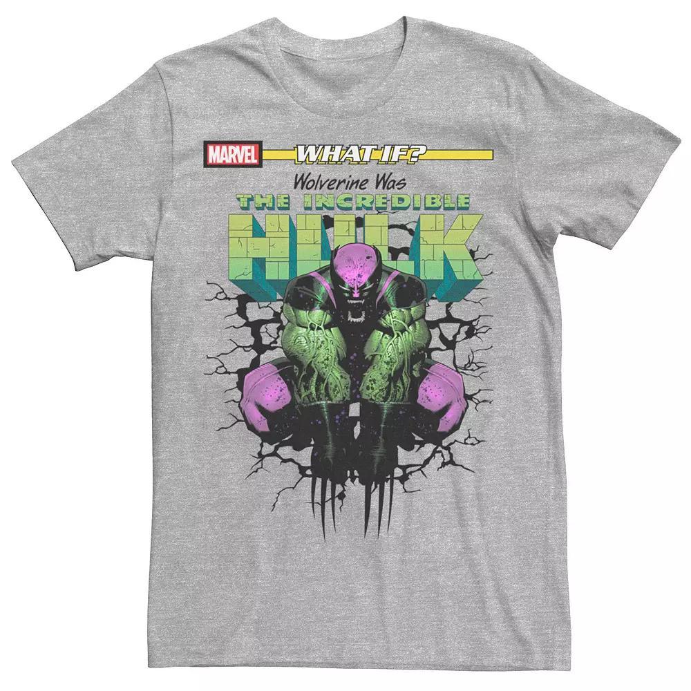 Men's Marvel What If Wolverine Was The Incredible Hulk Comic Cover Graphic Tee, Size: Large, Athletic Grey Product Image