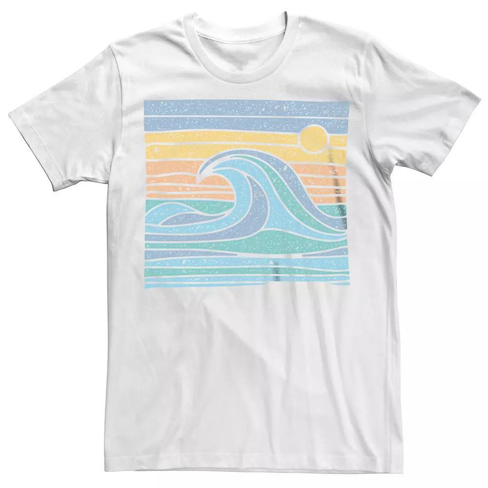 Men's Waves Sunset Lines Box Graphic Tee,  Product Image