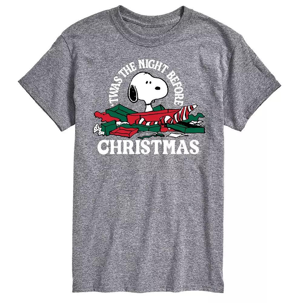 Big & Tall Peanuts Christmas Tee, Men's,  Product Image