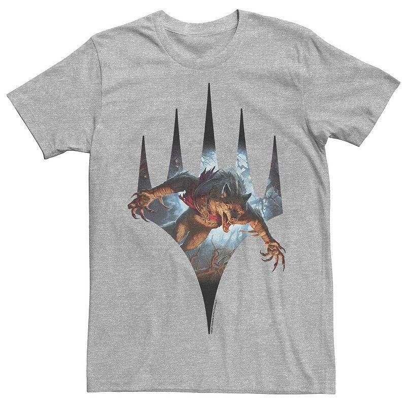 Mens Magic: The Gathering Monster Shield Tee, Boys Athletic Grey Product Image