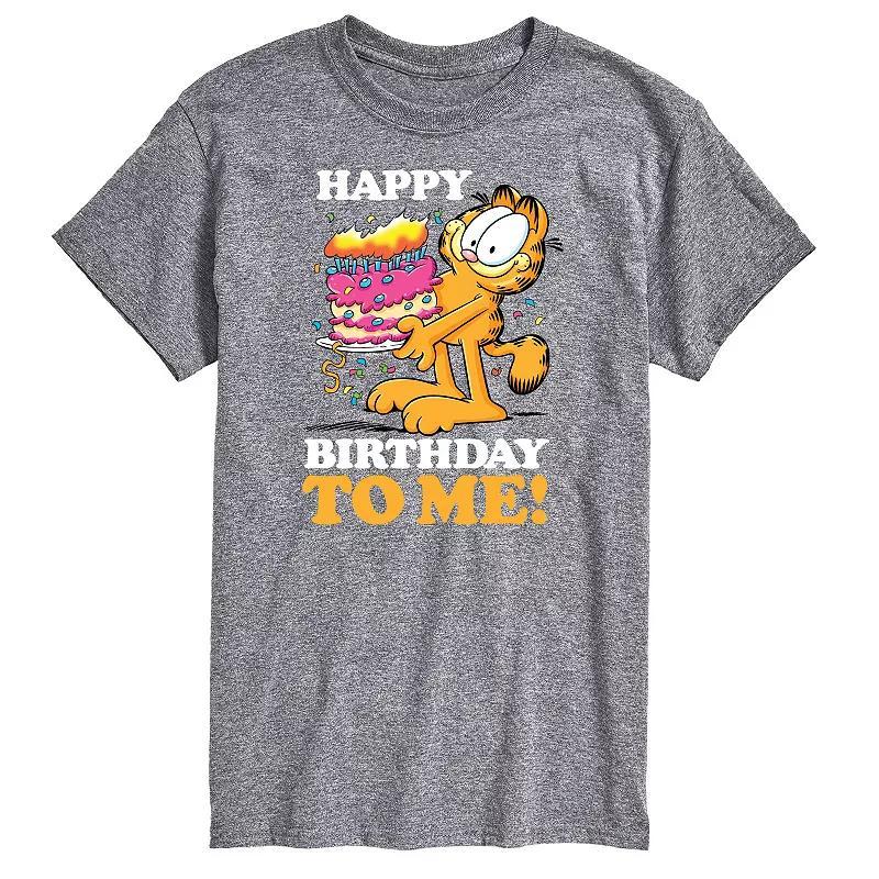 Big & Tall Garfield Happy Birthday Graphic Tee, Men's,  Product Image