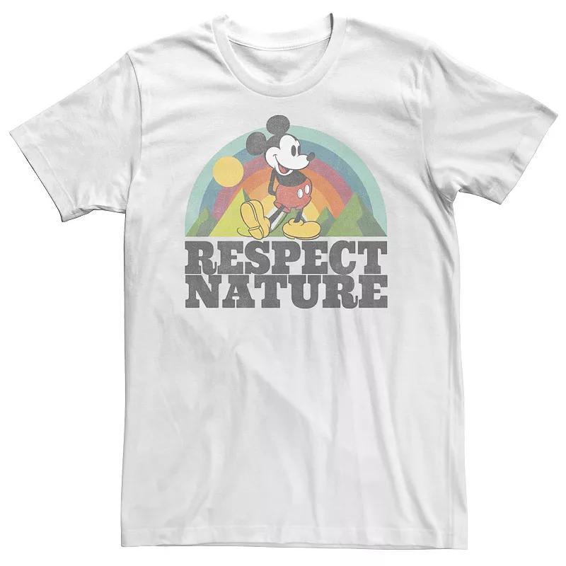 Big & Tall Disney Mickey & Friends Mickey Mouse Respect Nature Rainbow Tee, Mens Product Image