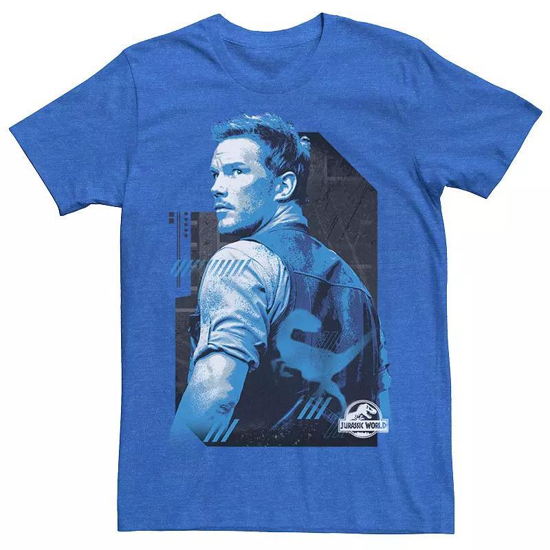 Men's Jurassic World Owen Blue Tone Portrait Tee, Size: XL, Silver Product Image