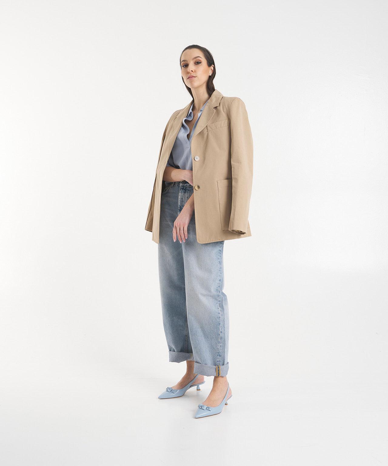 T-shirt with V-neck Product Image