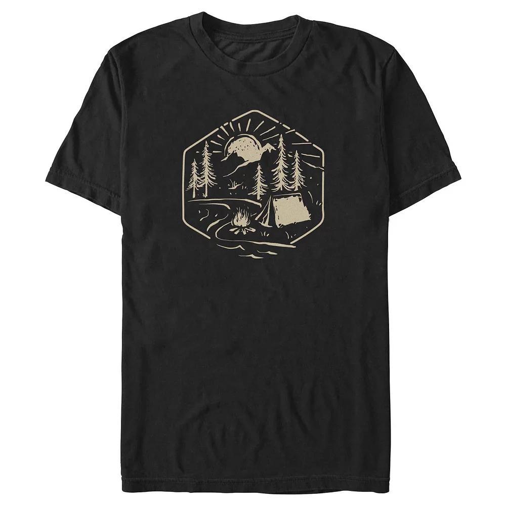Big & Tall Mountain Camp Site Graphic Tee, Men's, Size: 5XL, Black Product Image