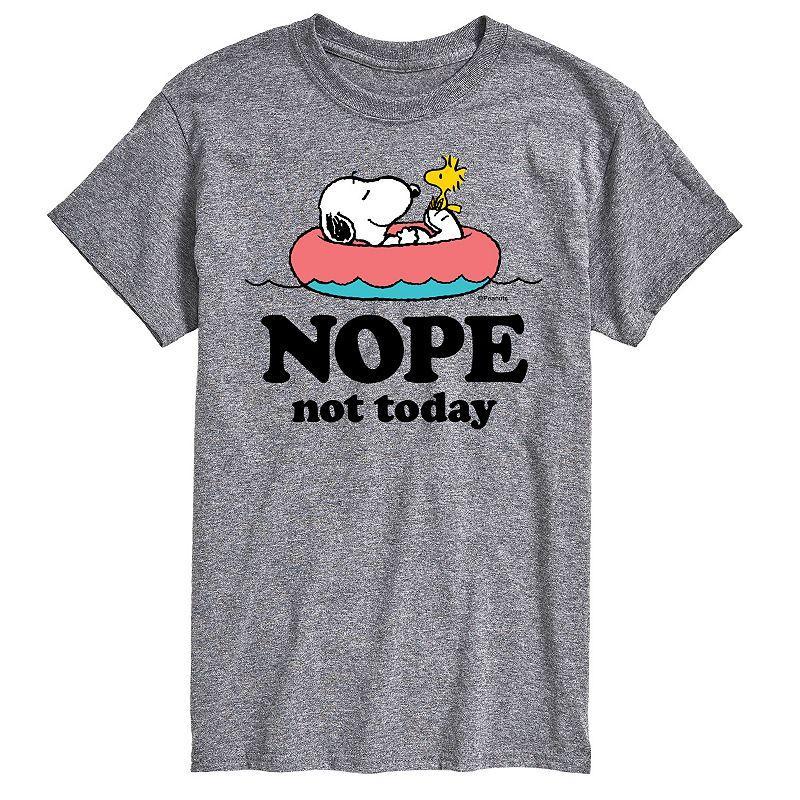 Men's Peanuts Snoopy Nope Not Today Graphic Tee, Size: XS, Gray Product Image