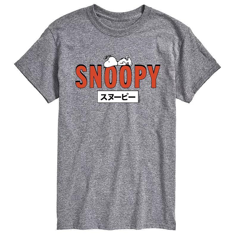 Big & Tall Peanuts Snoopy Kanji Tee, Men's, Size: 4XB, Gray Product Image