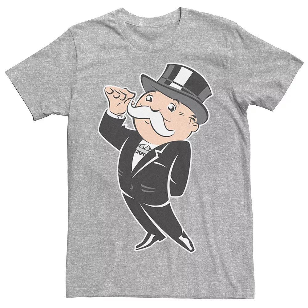 Men's Monopoly Rich Uncle Pennybags Portrait Tee, Size: 3XL, Athletic Grey Product Image