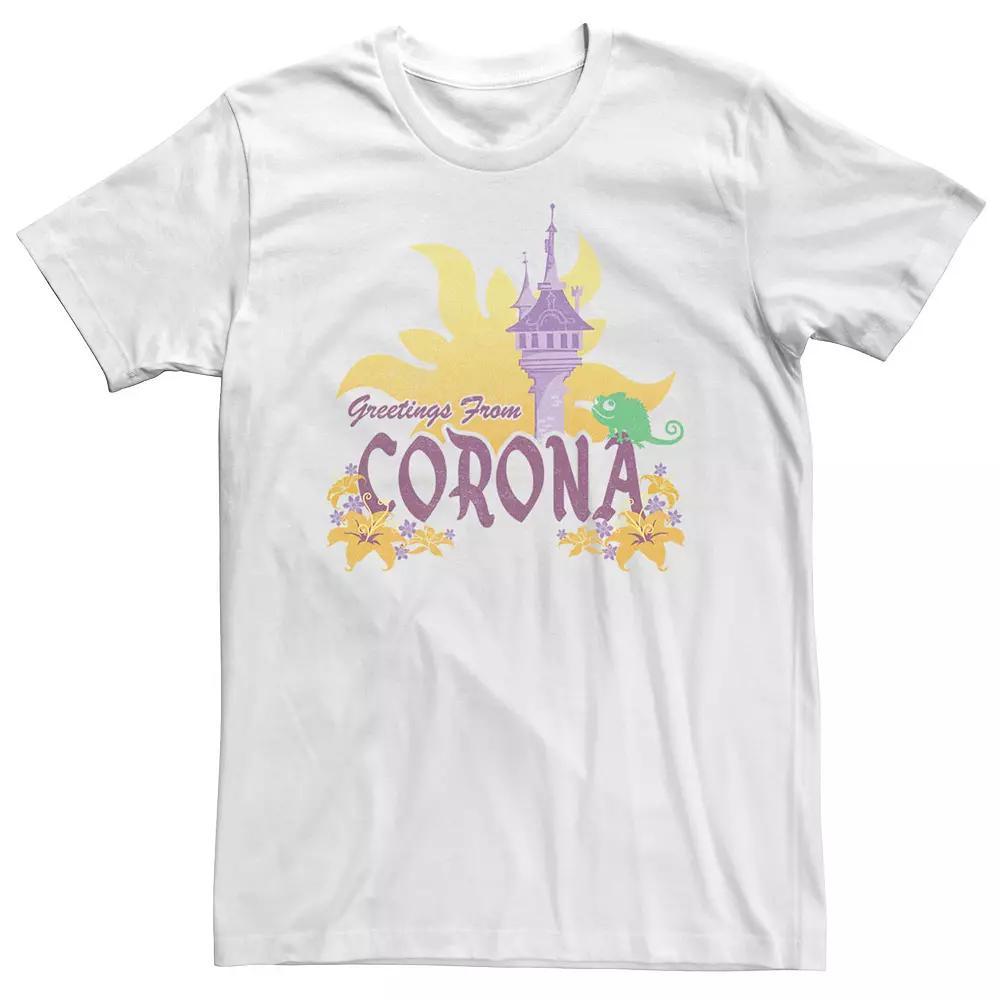 Big & Tall Disney Tangled Greetings From Corona Tower Poster Tee, Men's,  Product Image