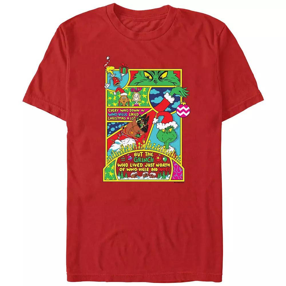 Big & Tall Dr. Seuss Grinch Comic Scenes Graphic Tee, Men's,  Product Image