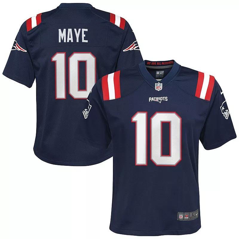 Youth Nike Drake Maye New England Patriots 2024 NFL Draft First Round Pick Player Game Jersey, Boys Blue Product Image