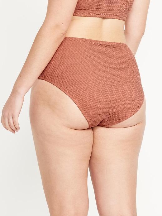 High-Waisted Crochet Bikini Swim Bottoms Product Image