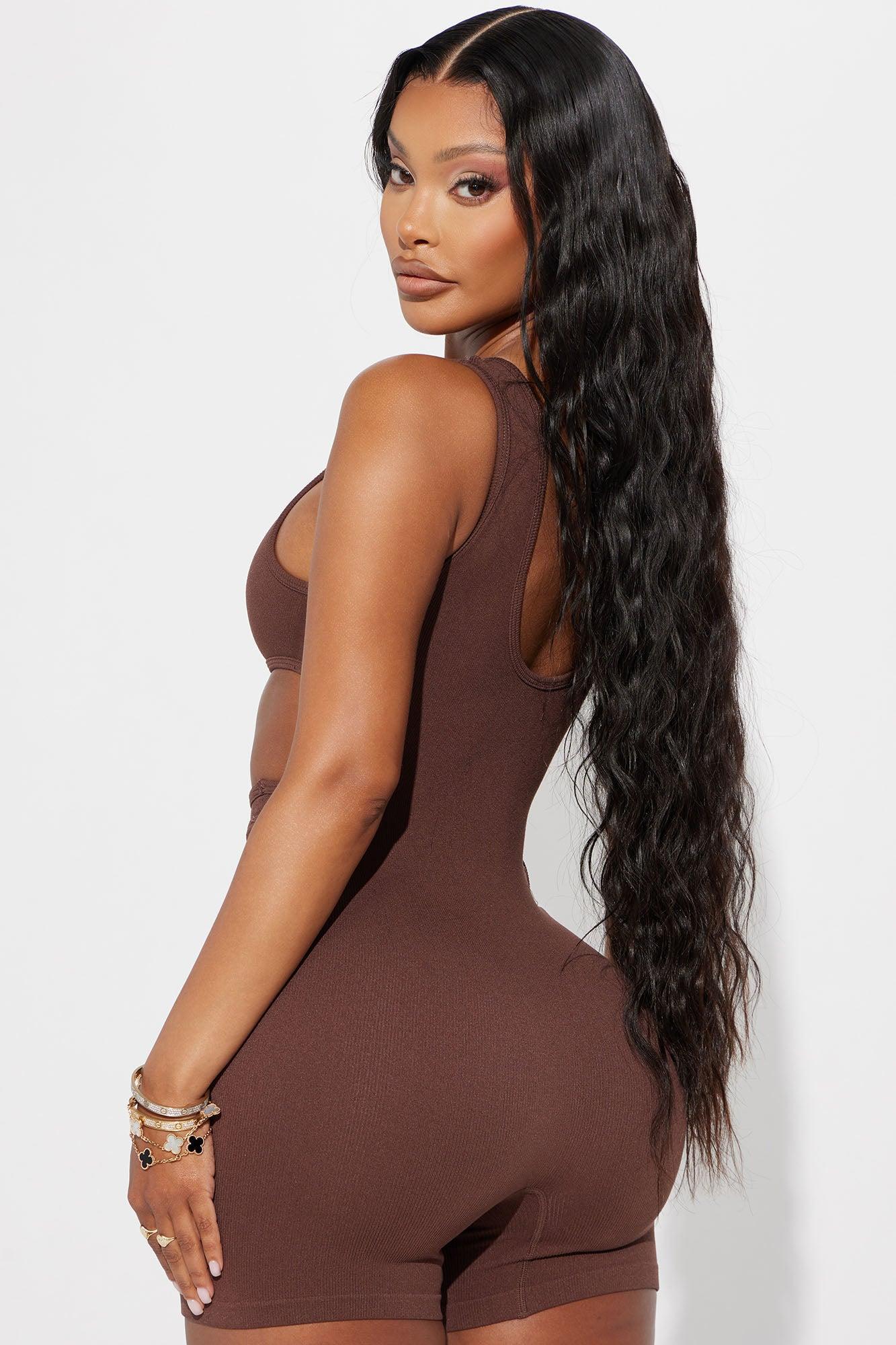 Brelyny Seamless Romper - Brown Product Image