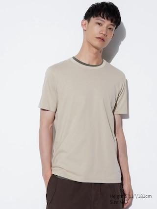 Mens Supima Cotton T-Shirt Beige Small UNIQLO US Product Image