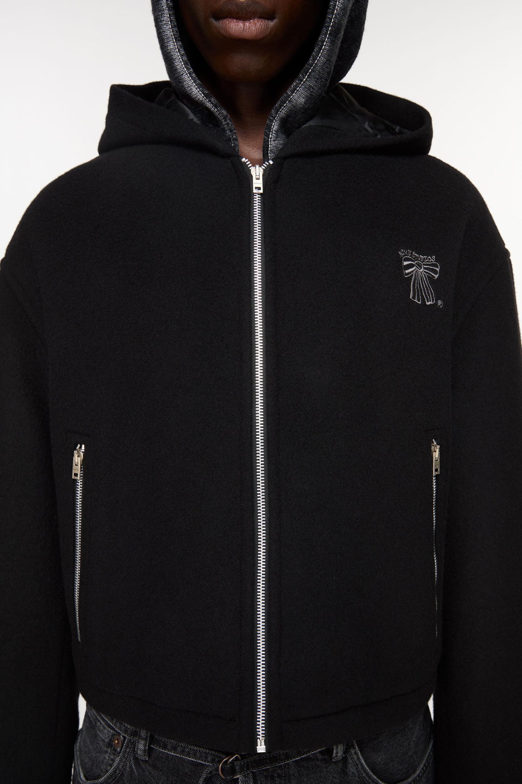 Hooded jacket wool blend Product Image