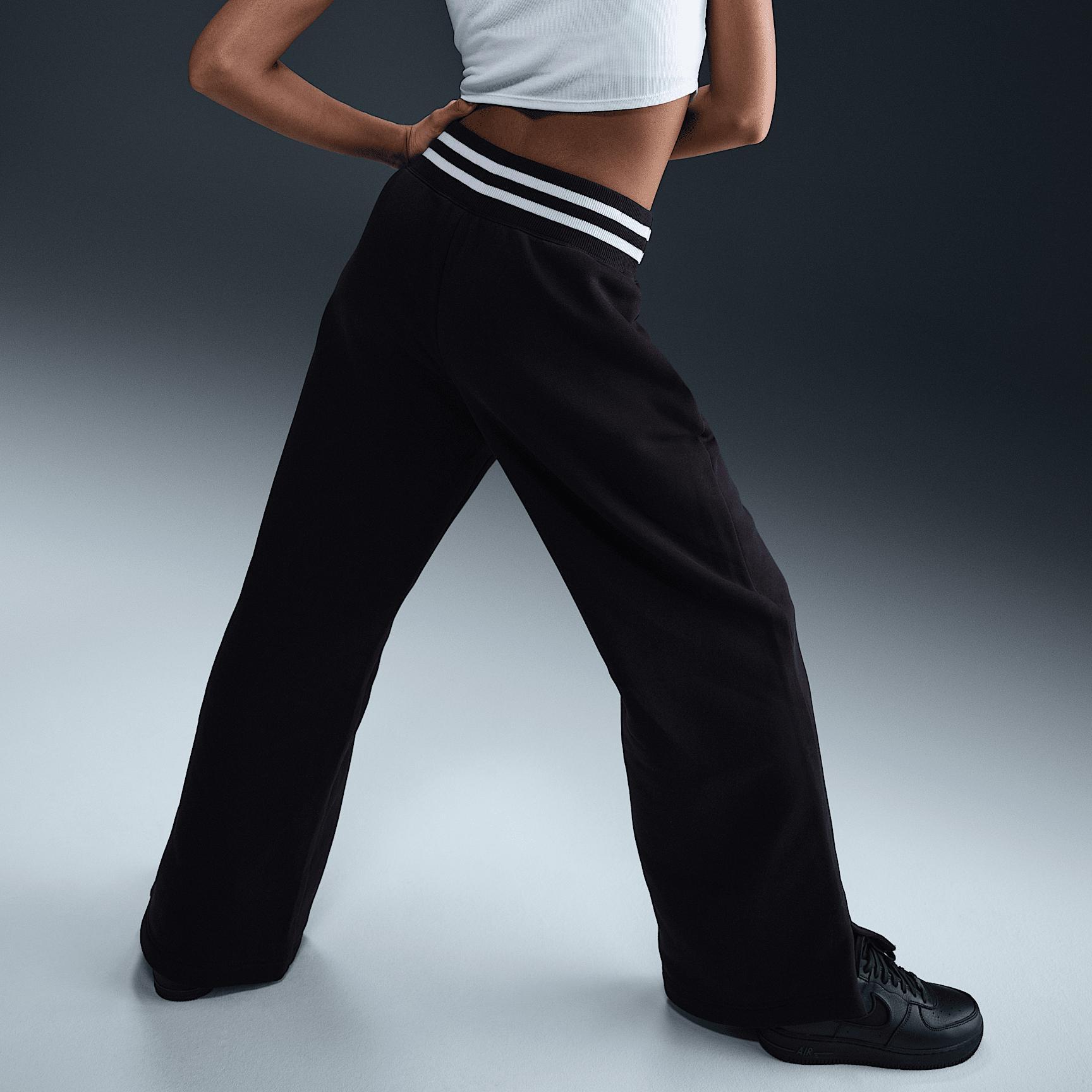 Womens Nike Sportswear Phoenix Fleece High-Waist Wide-Leg Graphic Jogger Pants Product Image