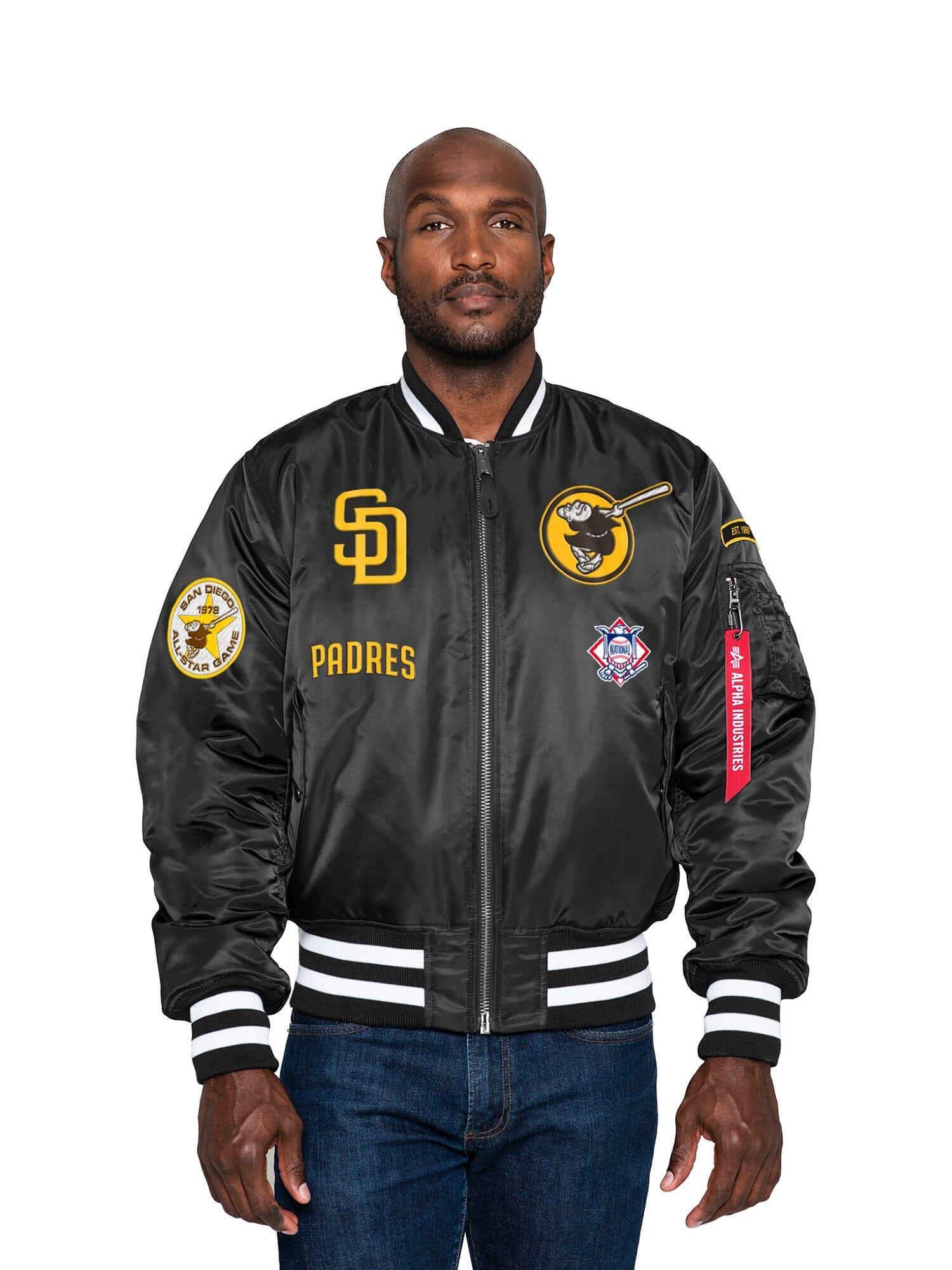 SAN DIEGO PADRES X ALPHA X NEW ERA MA-1 BOMBER JACKET Product Image