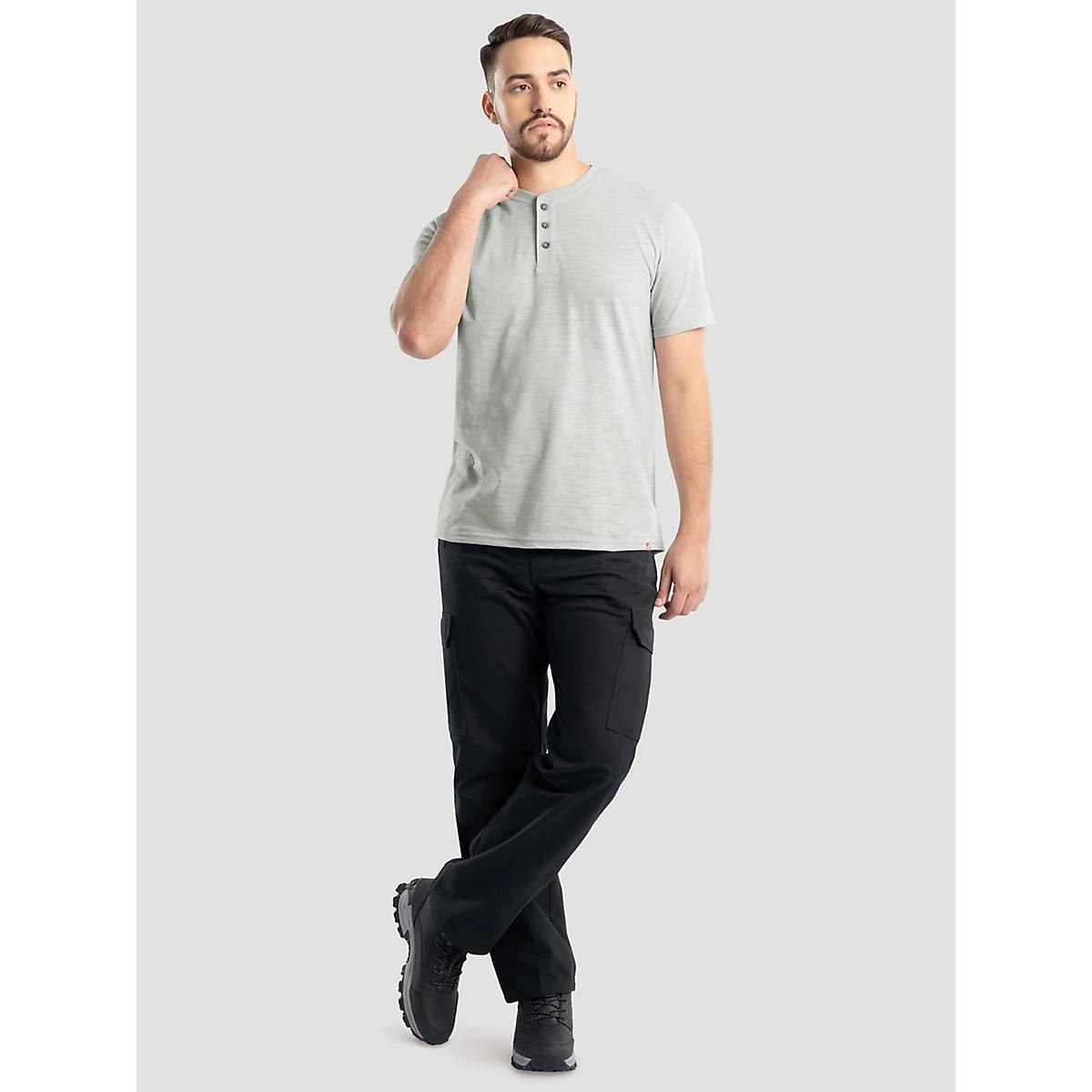 Men's Slub Knit Henley in Bright Product Image