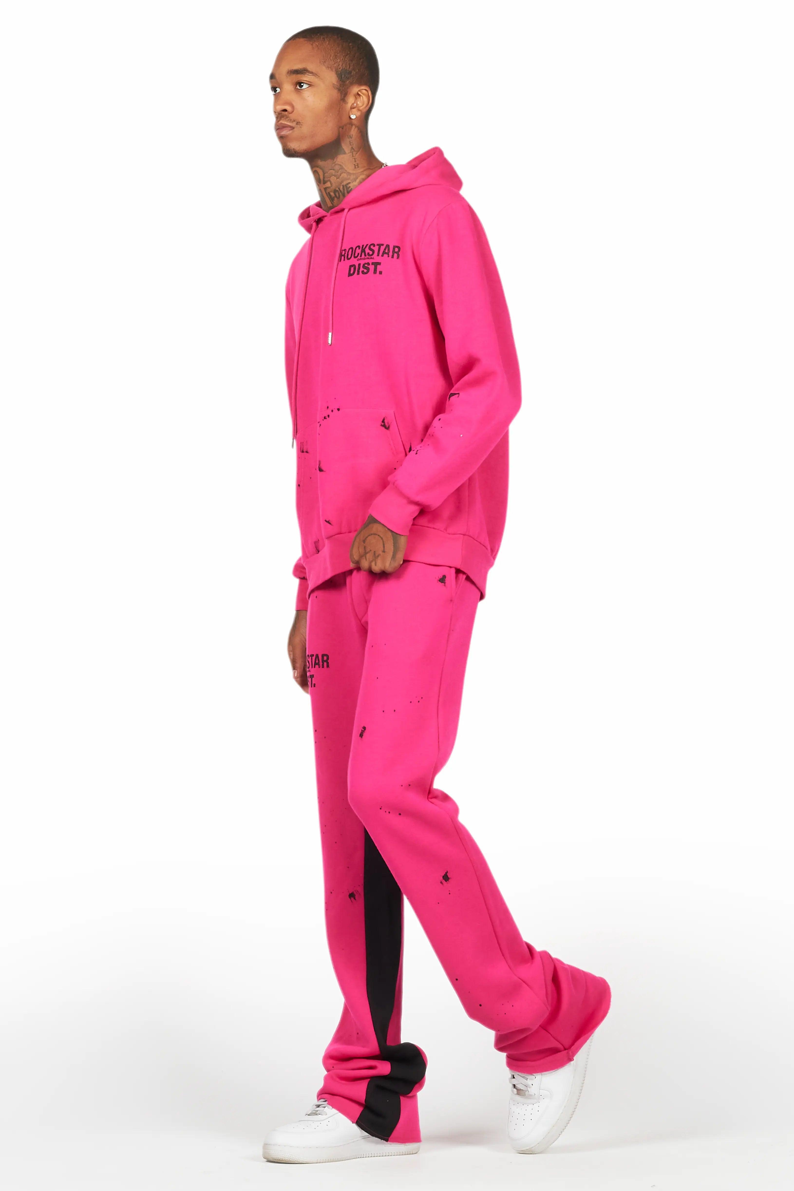 Raffer Fuchsia Hoodie Baggy Fit Pant Track Set Male Product Image