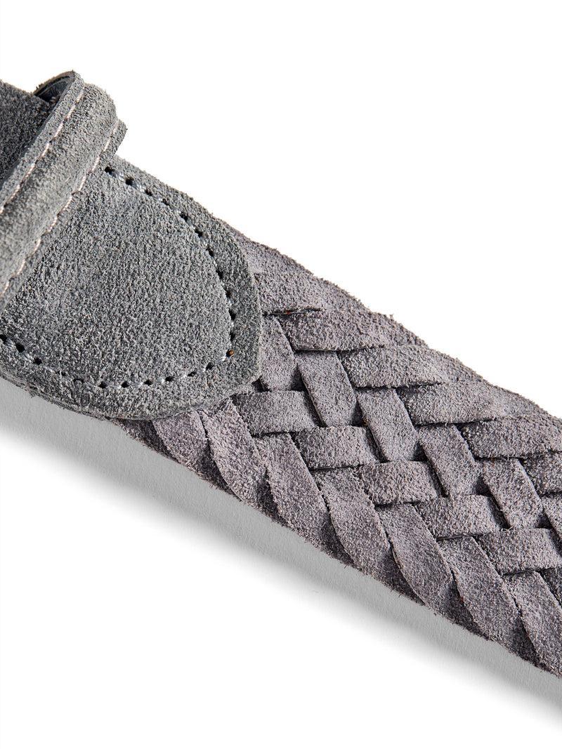 Suede Woven Belt - Grey Product Image