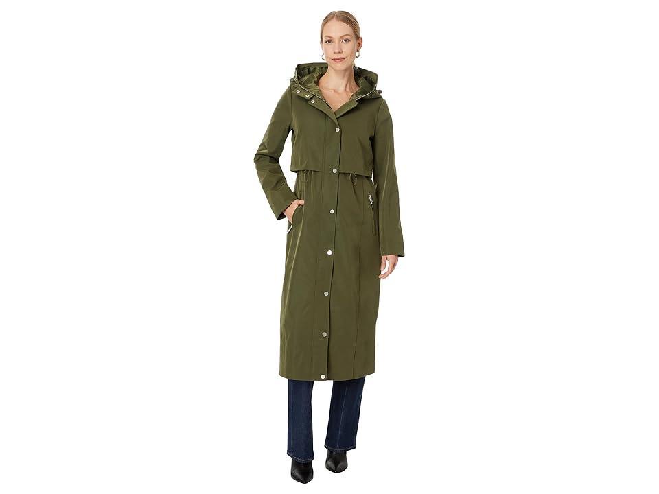 Avec Les Filles Hooded Maxi Rain Anorak Women's Coat Product Image