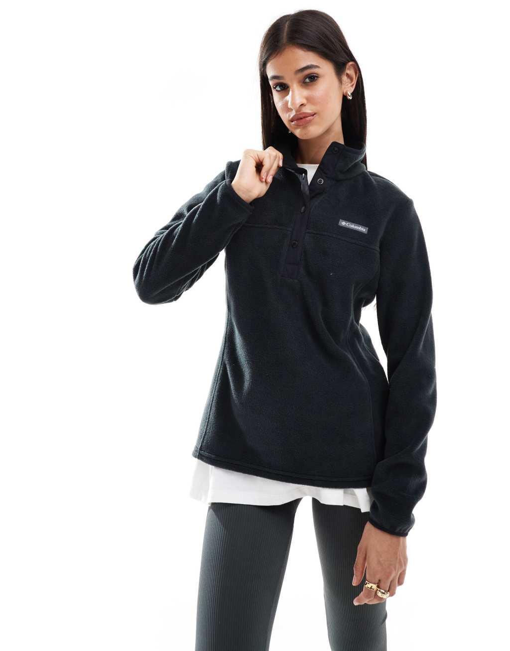 Columbia Benton Springs II half snap pull over fleece in black Product Image