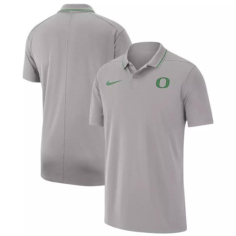 Men's Nike Gray Oregon Ducks 2023 Coaches Performance Polo, Size: Medium, Grey Product Image