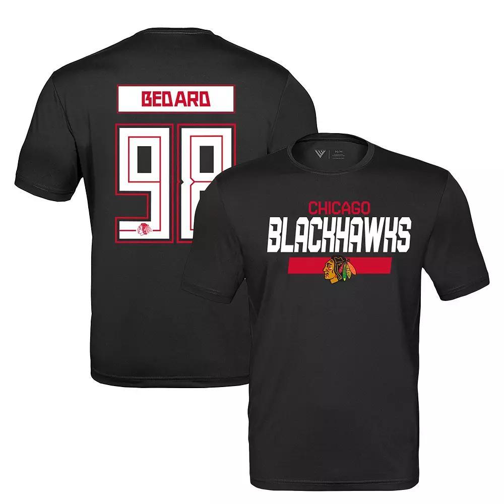 Men's Levelwear Connor Bedard Black Chicago Blackhawks Anthem Name & Number Player T-Shirt, Size: XL Product Image