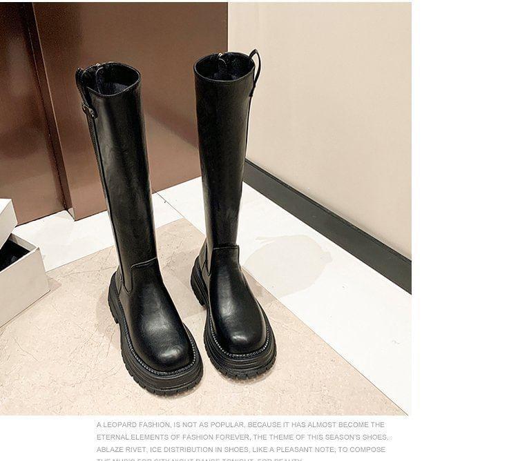 Platform Plain Tall Boots Product Image