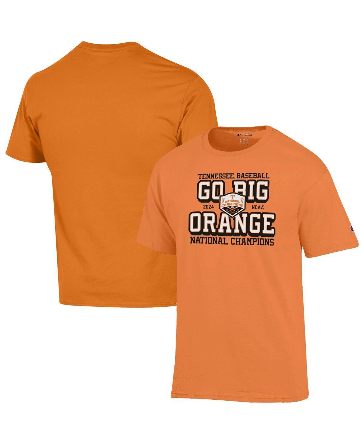 Men's Champion Tennessee Orange Tennessee Volunteers 2024 NCAA Men's Baseball College World Series Champions Go Big Orange T-Shirt, Size: Medium Product Image