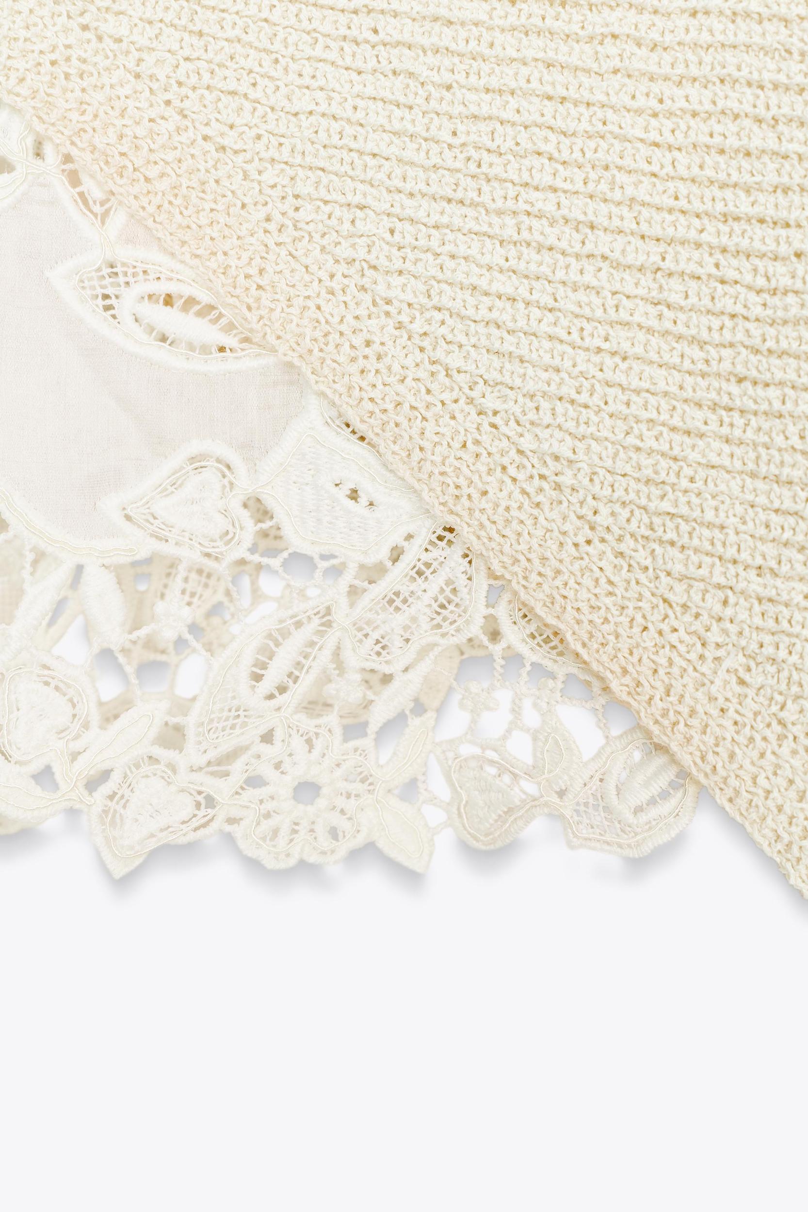 ASYMMETRICAL COMBINATION KNIT TOP Product Image