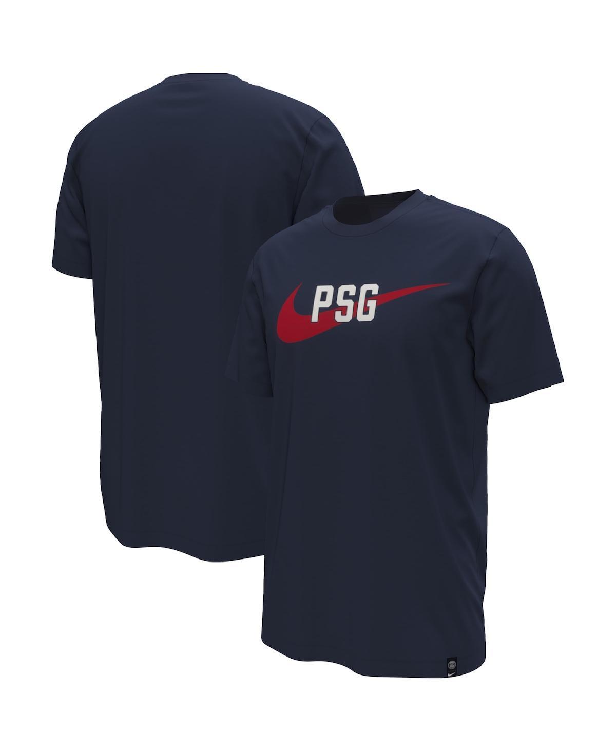 Men's Nike Navy Paris Saint-Germain Swoosh T-Shirt, Size: XL, Psg Blue Product Image