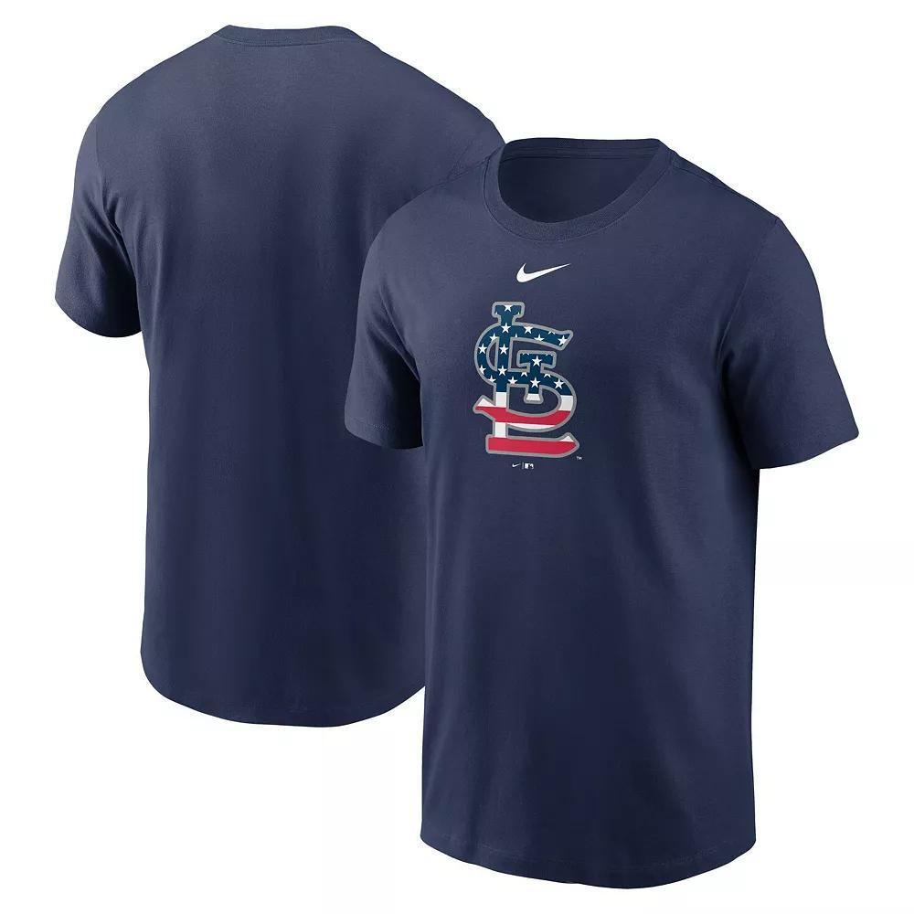 Men's Nike Navy Boston Red Sox Cooperstown Collection Team Logo T-Shirt, Size: Large, Blue Product Image