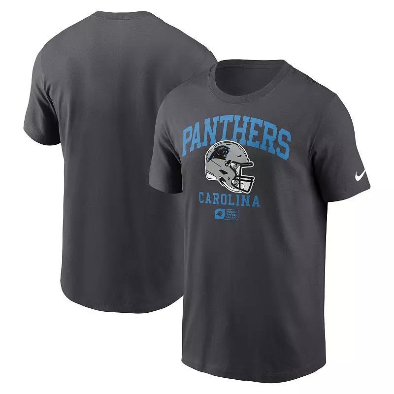 Men's Nike Anthracite Carolina Panthers Helmet Essential T-Shirt, Size: Large, Grey Product Image