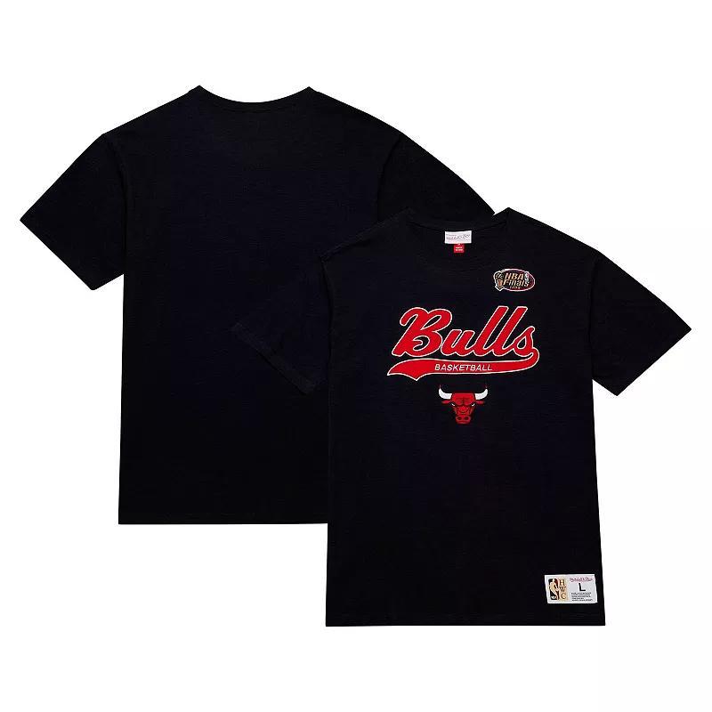 Mens Mitchell & Ness Chicago Bulls Hardwood Classics Felt Applique Slub T-Shirt Product Image