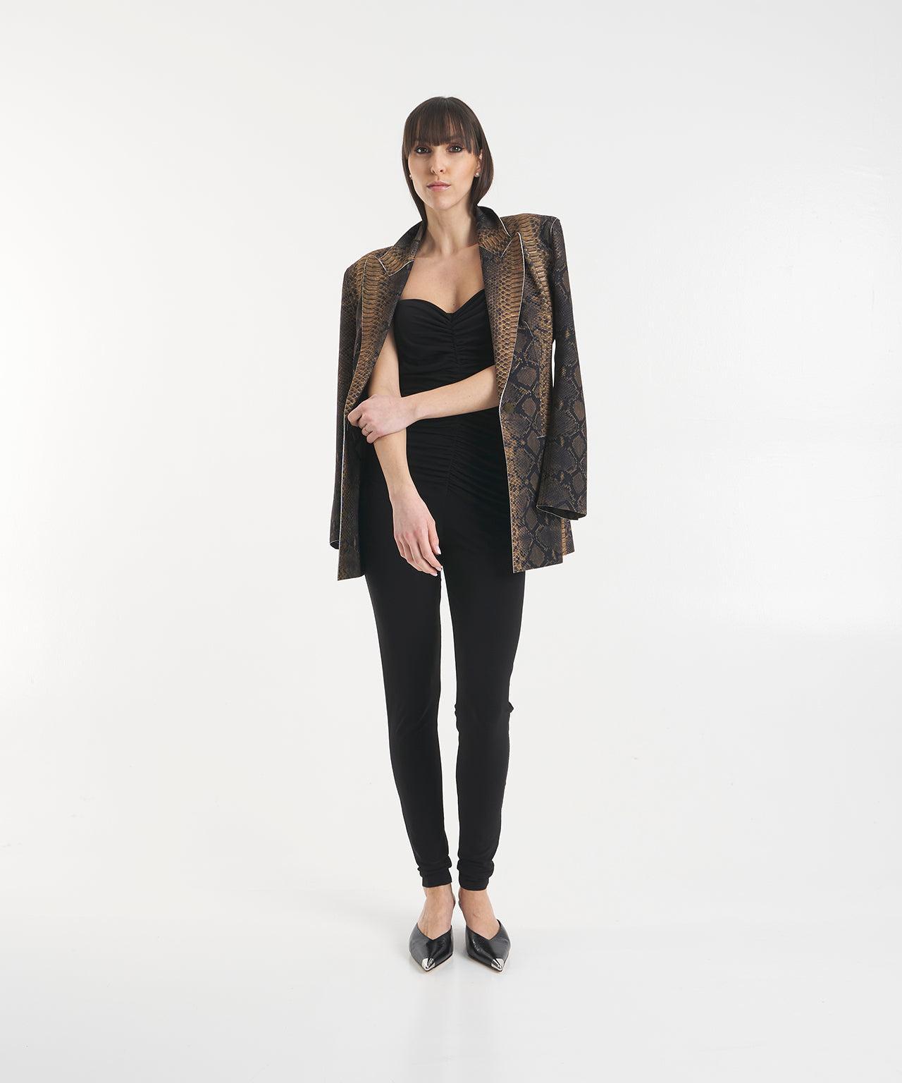 Single breasted blazer with snake pattern Product Image