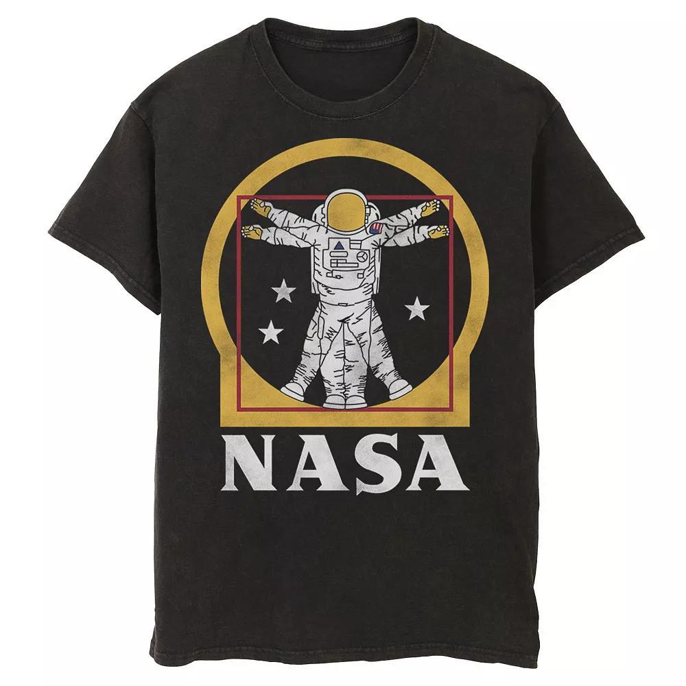 Mens NASA Astronaut Golden Vitruvian Space Man Tee Product Image