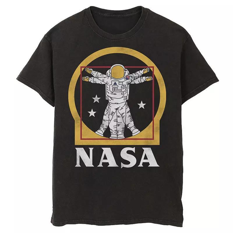 Men's NASA Astronaut Golden Vitruvian Space Man Tee, Size: Large, Grey Product Image