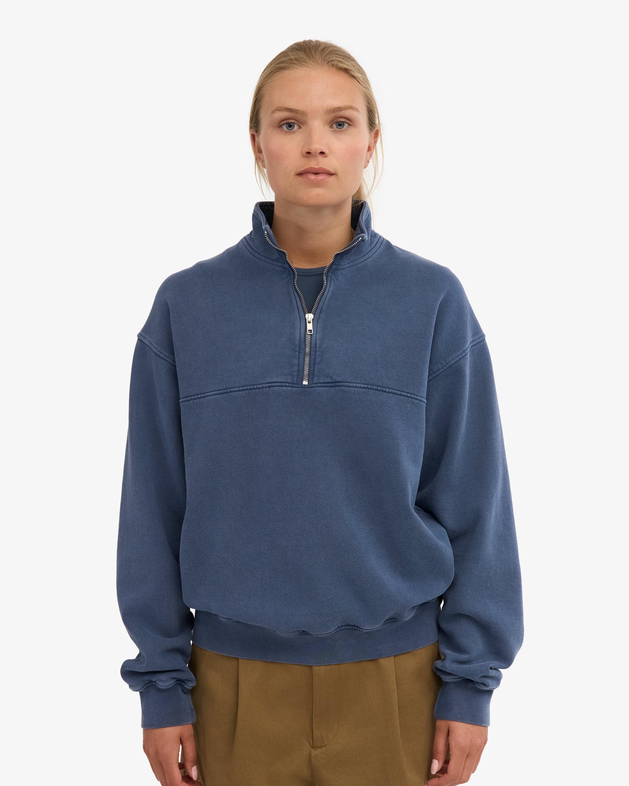 Organic Quarter Zip - Neptune Blue Product Image